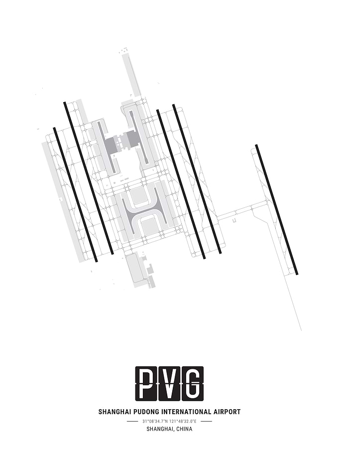 Shanghai Pudong Airport Layout