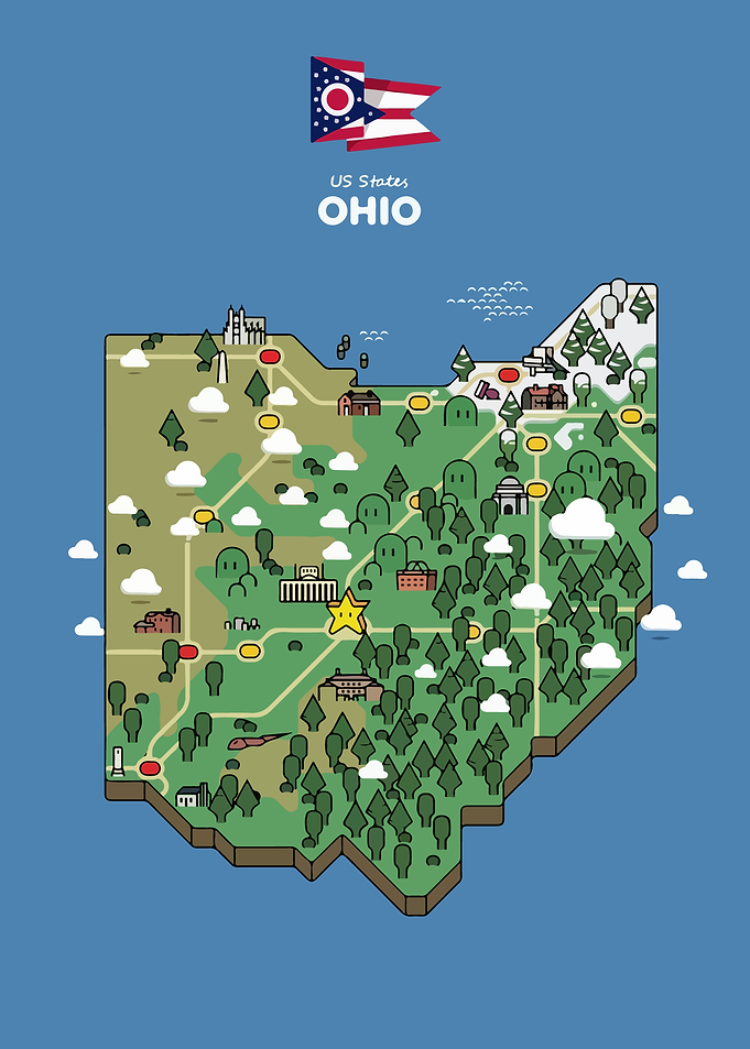 Map of Ohio State