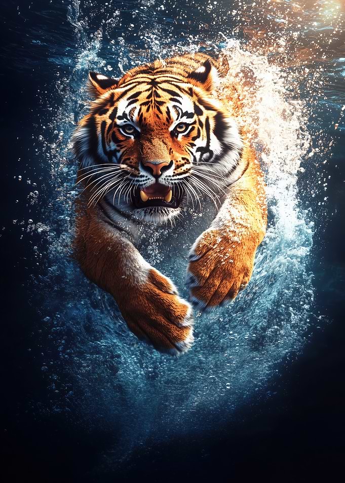 Tiger Underwater
