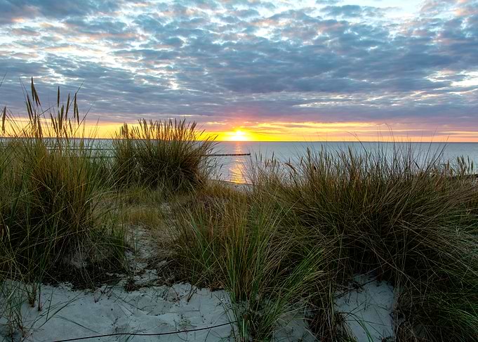 Sunset Over the Sea