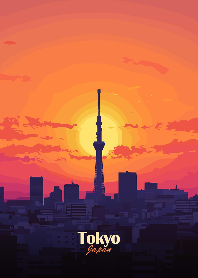 Tokyo Skyline Sunset