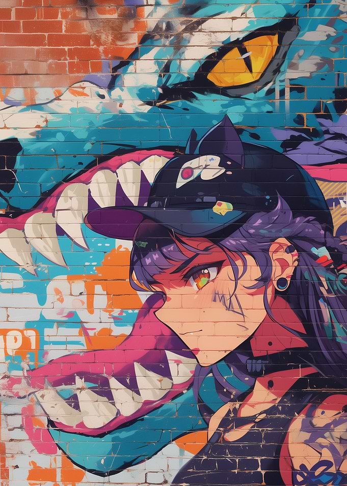 Anime Girl Graffiti