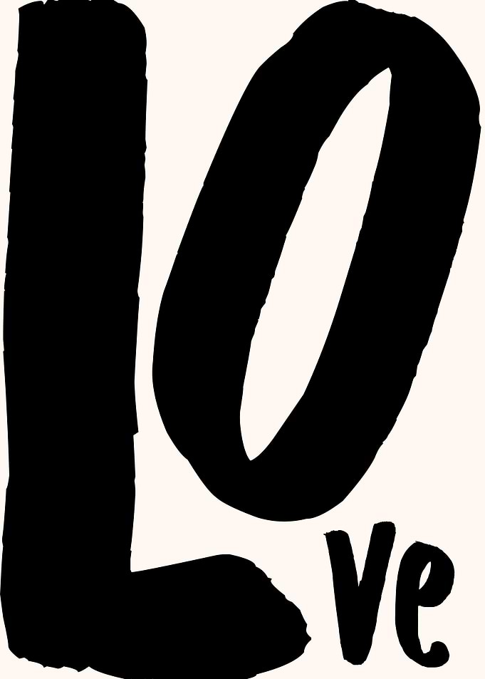 Love Word Art, Typography, Quote Decor