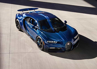 Blue Bugatti Chiron