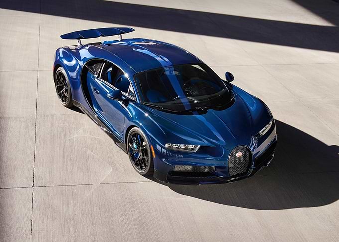 Blue Bugatti Chiron