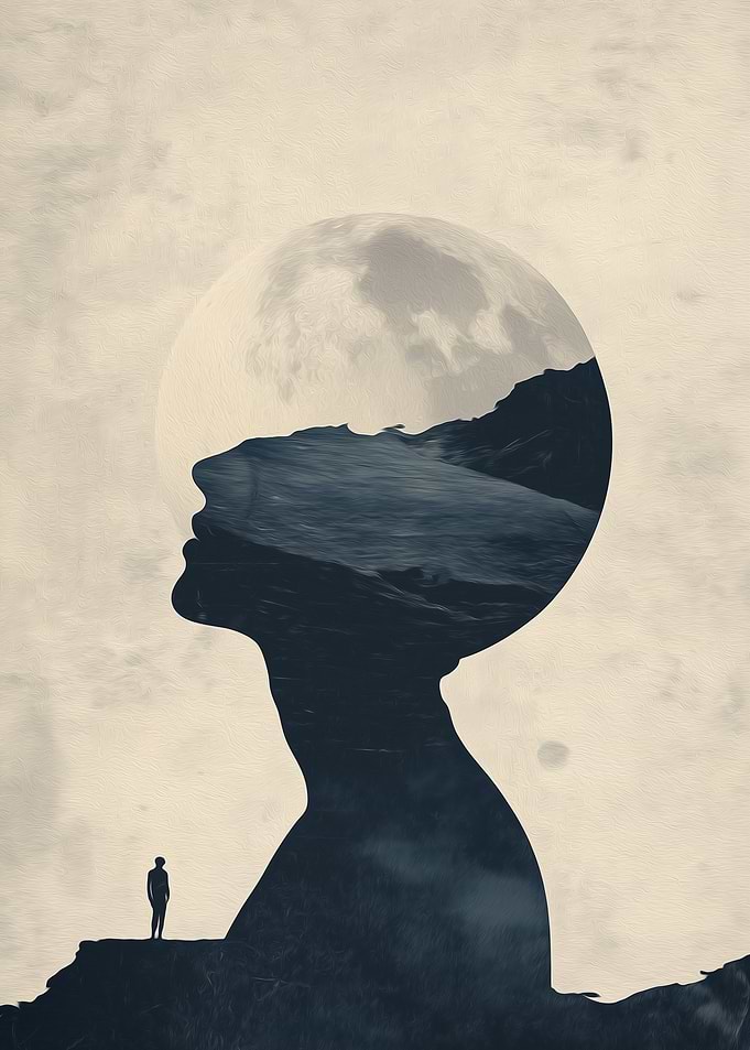 Silhouette of the Moon