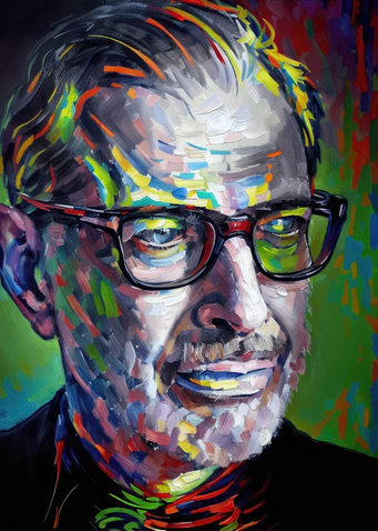 Jeff Goldblum - Impasto Art