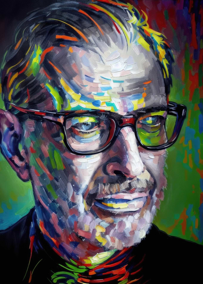 Jeff Goldblum - Impasto Art