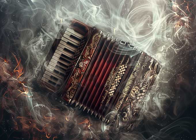 Vintage Accordion in Smoke