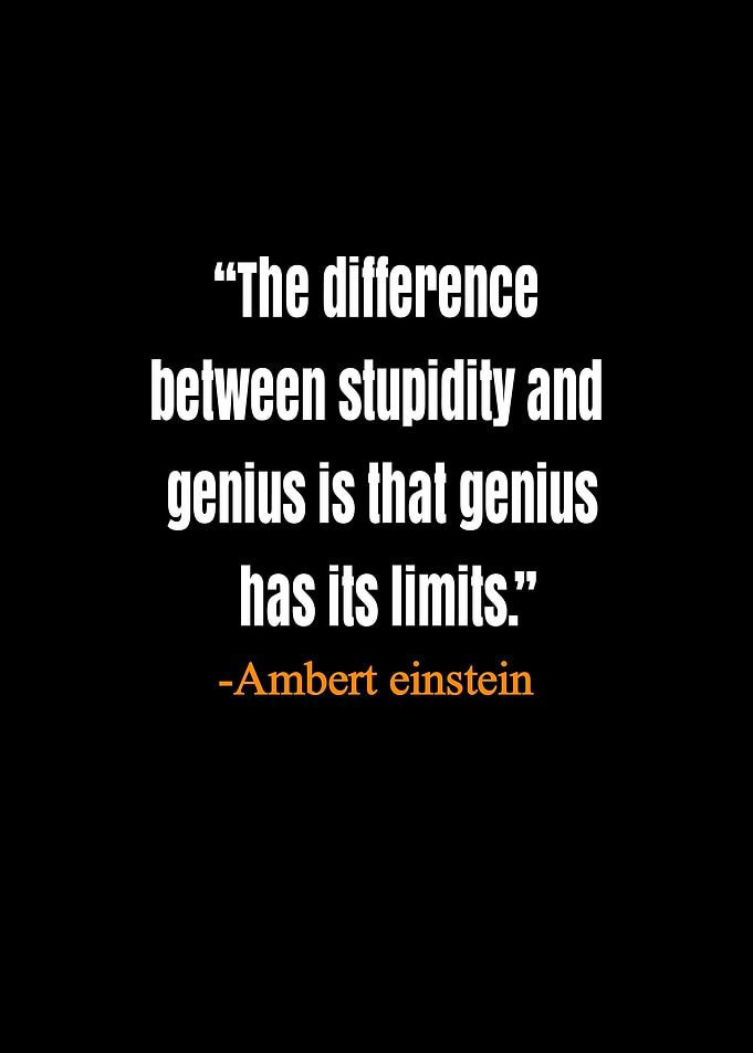 Genius Limits Quote