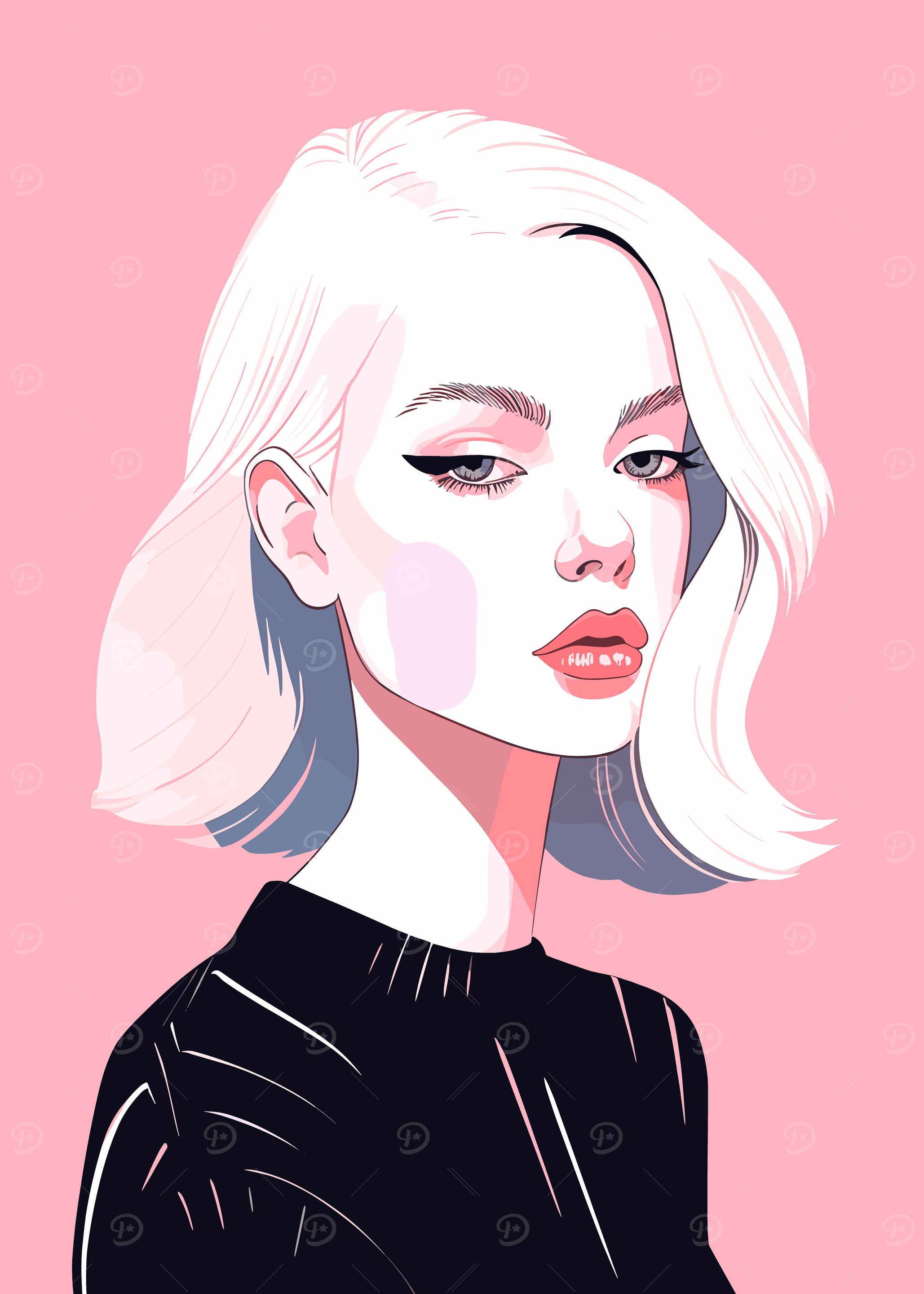 Blond Woman Illustration