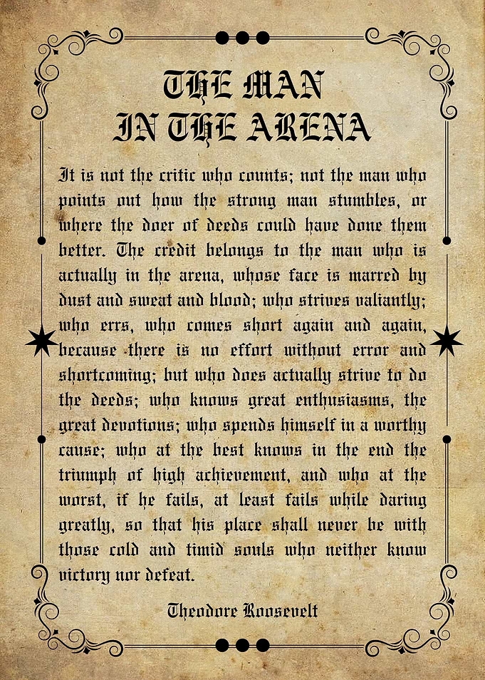 The Man in the Arena Quote