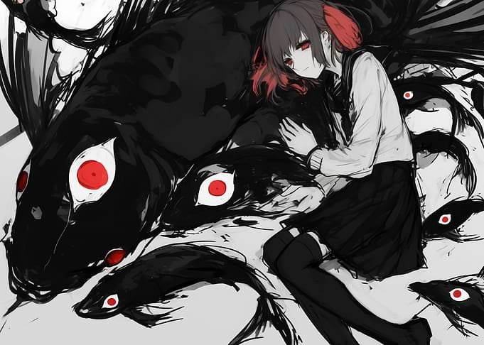 Anime Girl with Fish