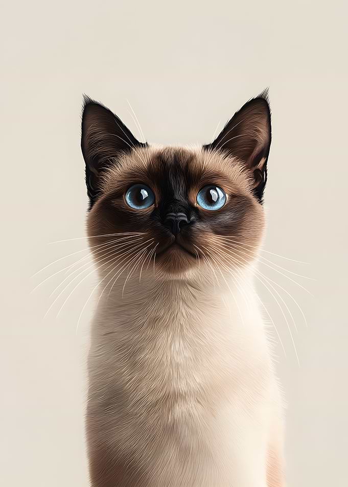 Siamese Cat Portrait