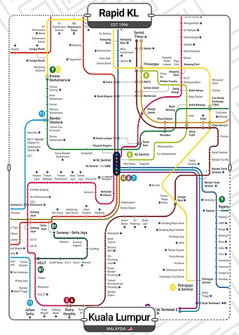 Kuala Lumpur Rapid KL Map