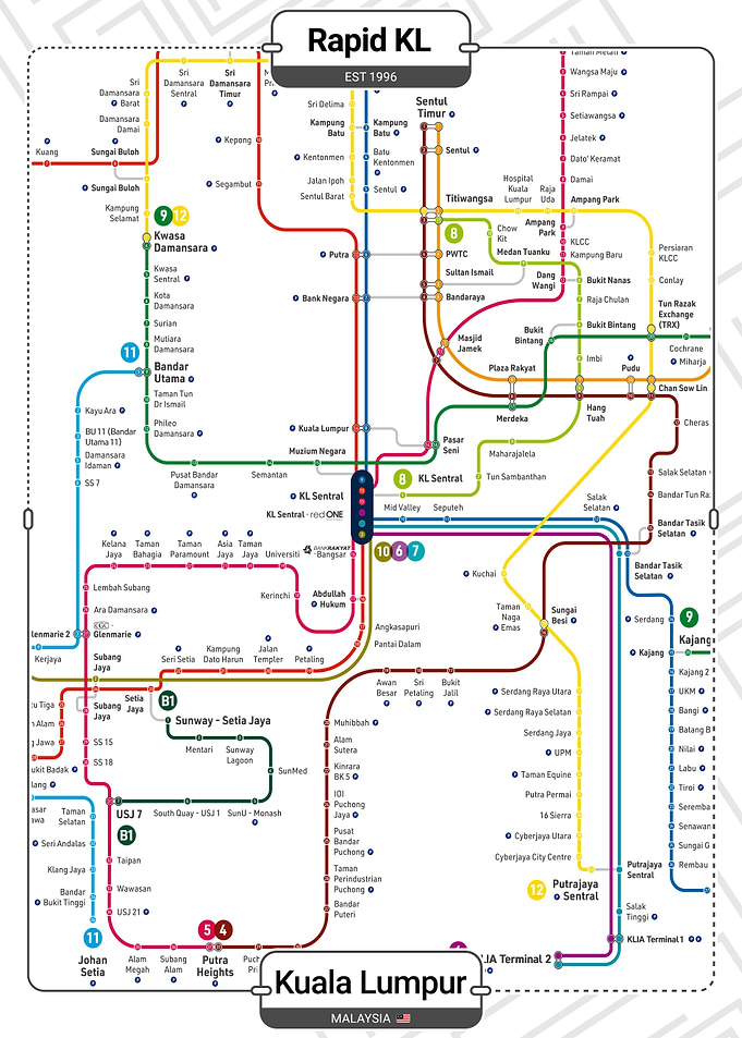 Kuala Lumpur Rapid KL Map