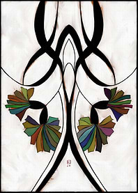 Abstract Art with Swirling Colours
