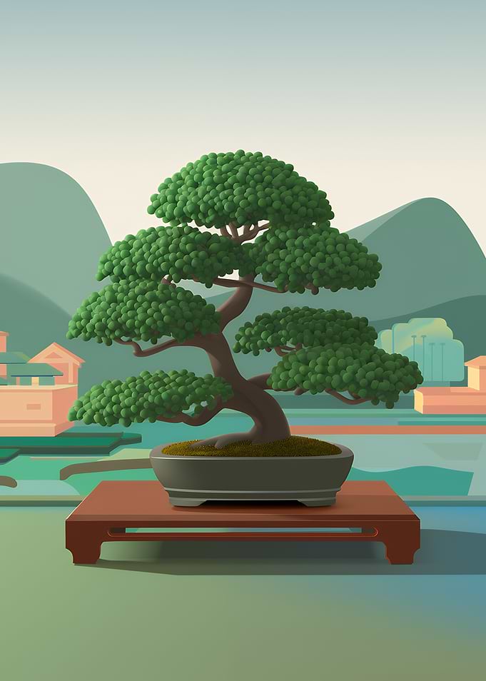 Bonsai Tree Illustration