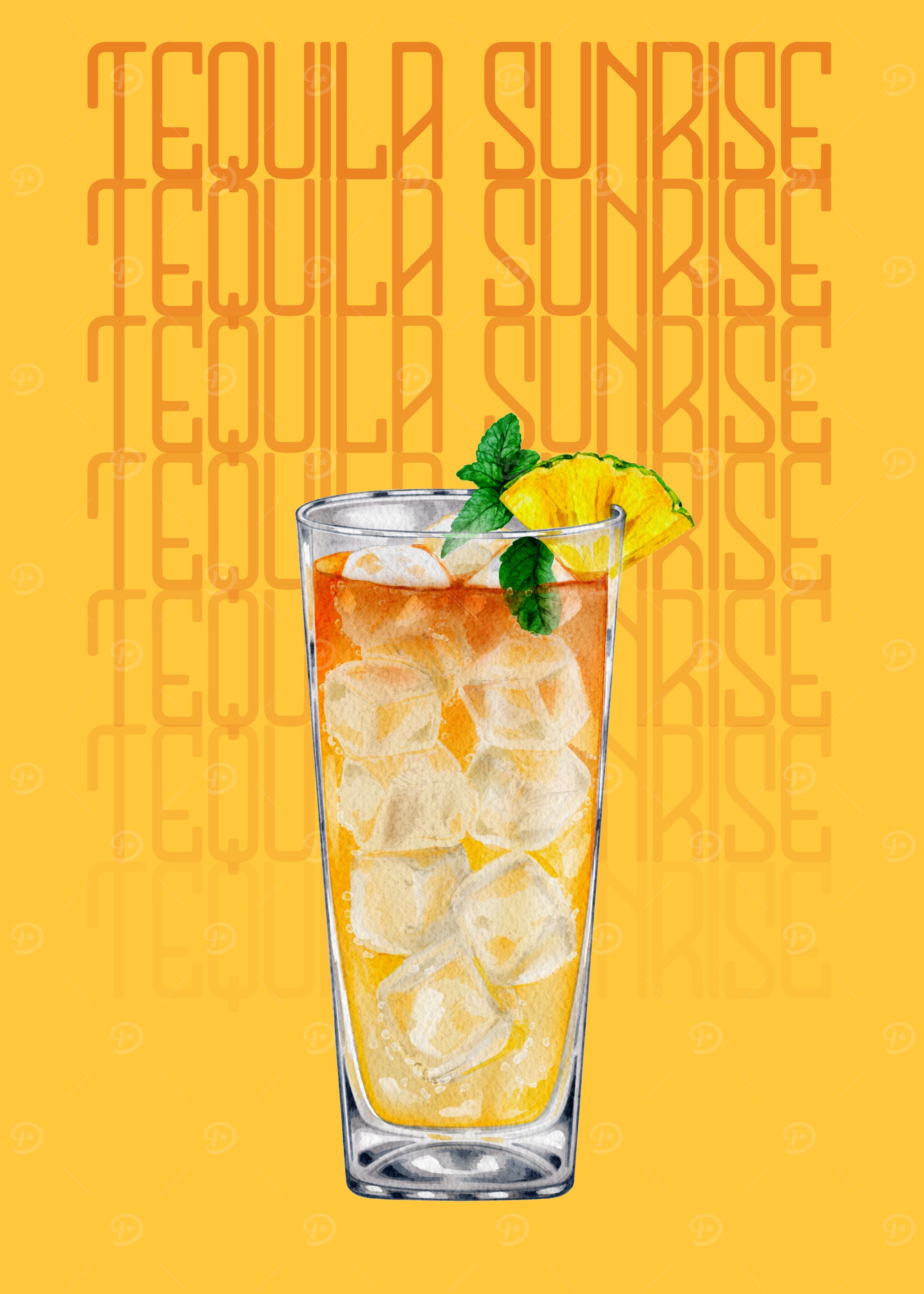 Tequila Sunrise Cocktail