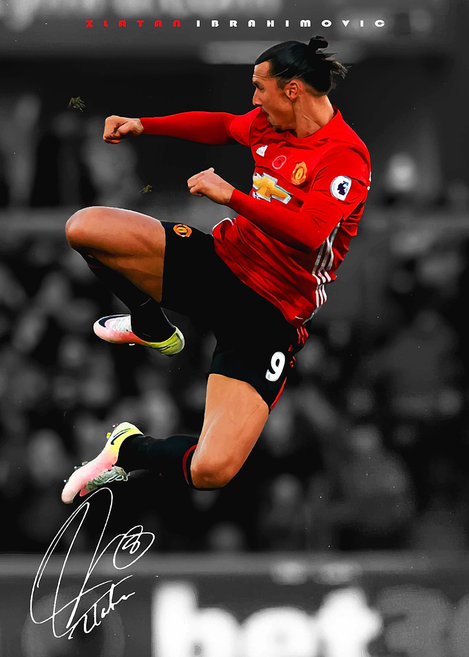 Zlatan Ibrahimovic Soccer Action