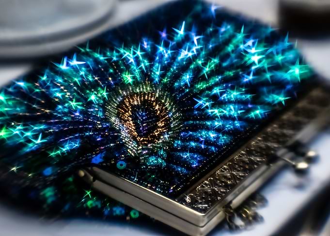 Gimmering Peacock Clutch
