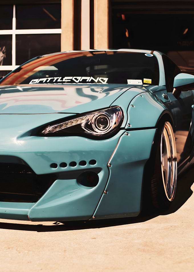 Blue Modified Sports Car