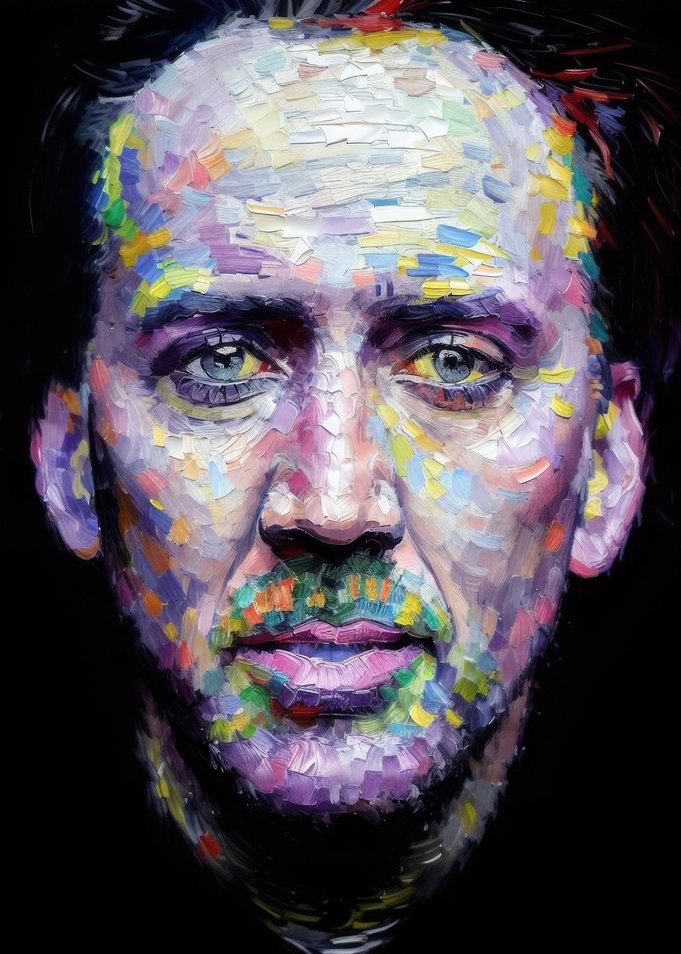 Nicolas Cage - Impasto Art