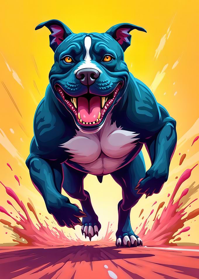 Pitbull Running