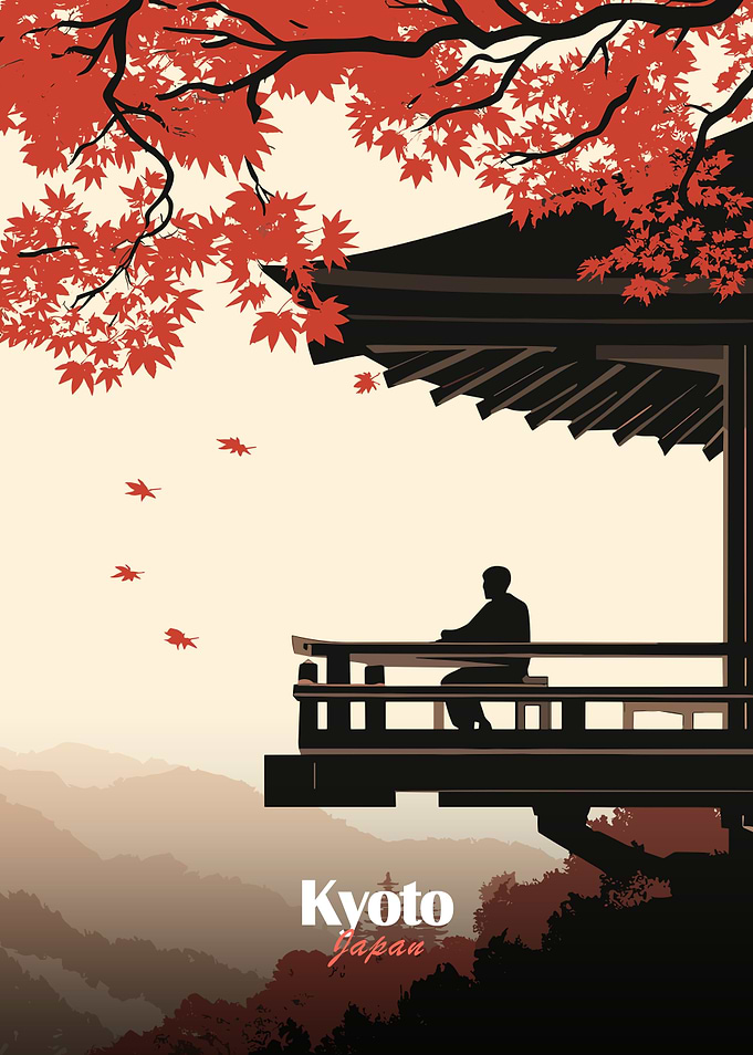 Kyoto Japan Silhouette