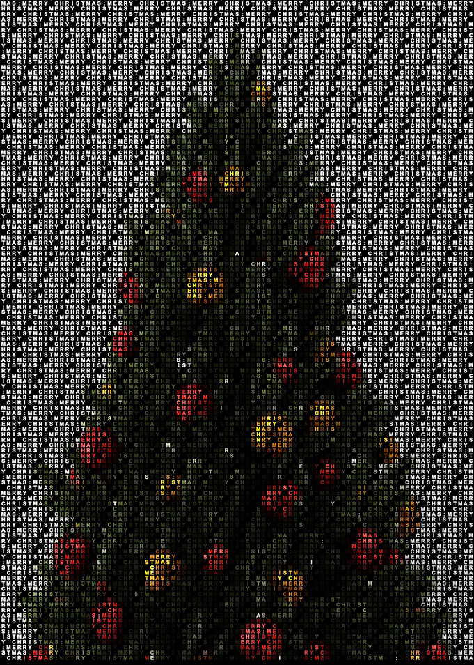 Christmas Tree Text Art