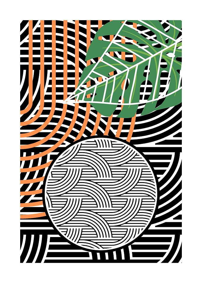 Abstract Tropical Art