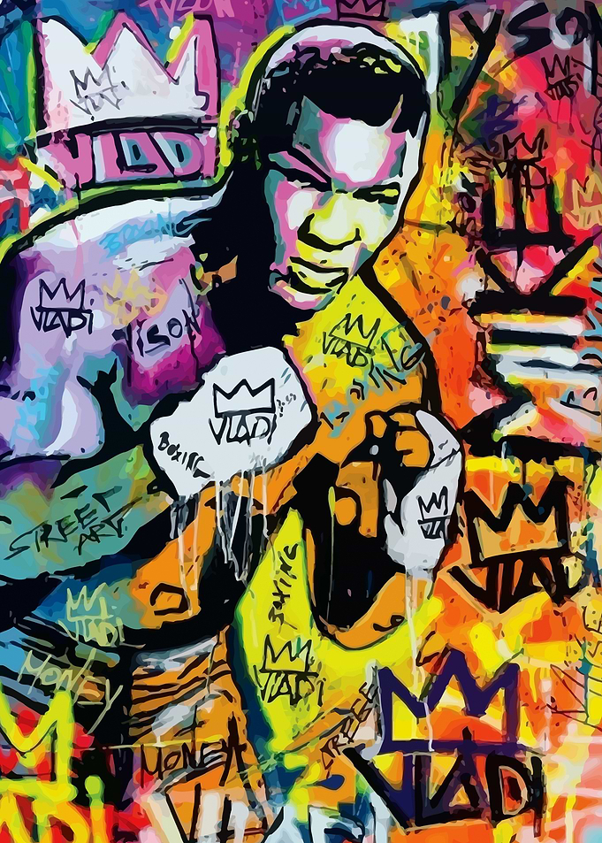 Boxing Legend Graffiti Art