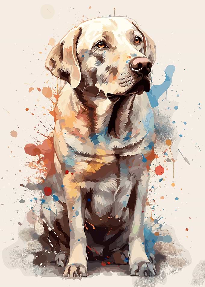 Labrador Watercolor Art
