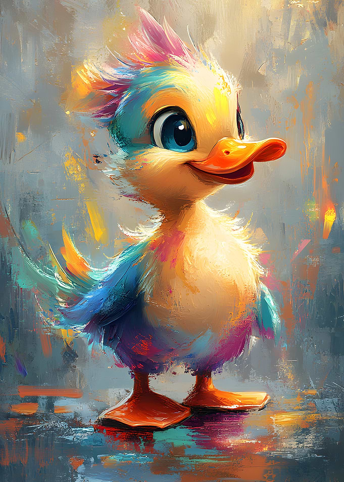 Cute Duckling Painting