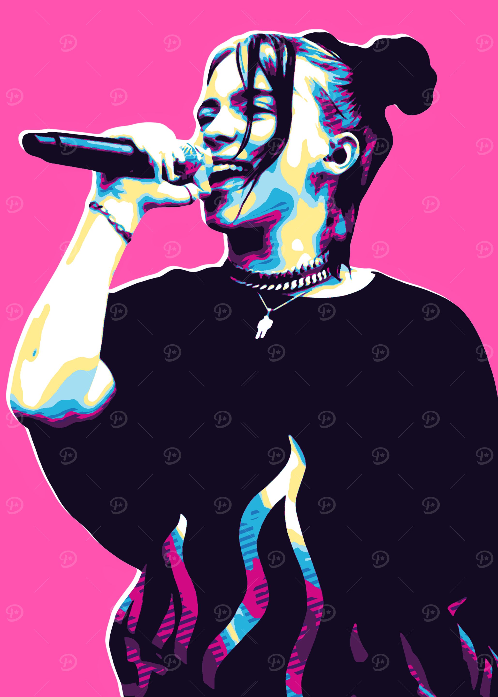 Billie Eilish Pop Art Portrait