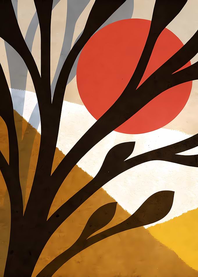 Abstract Tree Silhouette