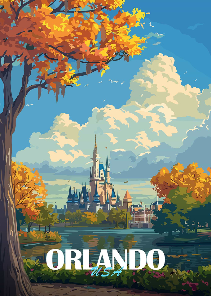 Orlando, USA Vintage Poster