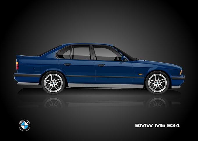 BMW M5 E34 Side View