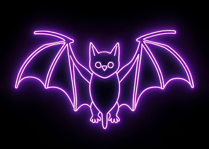 Purple Neon Bat