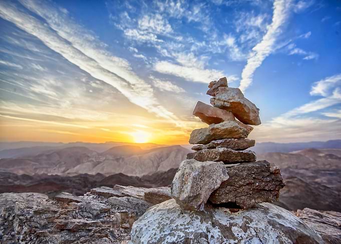 Rocks Balance Sunset
