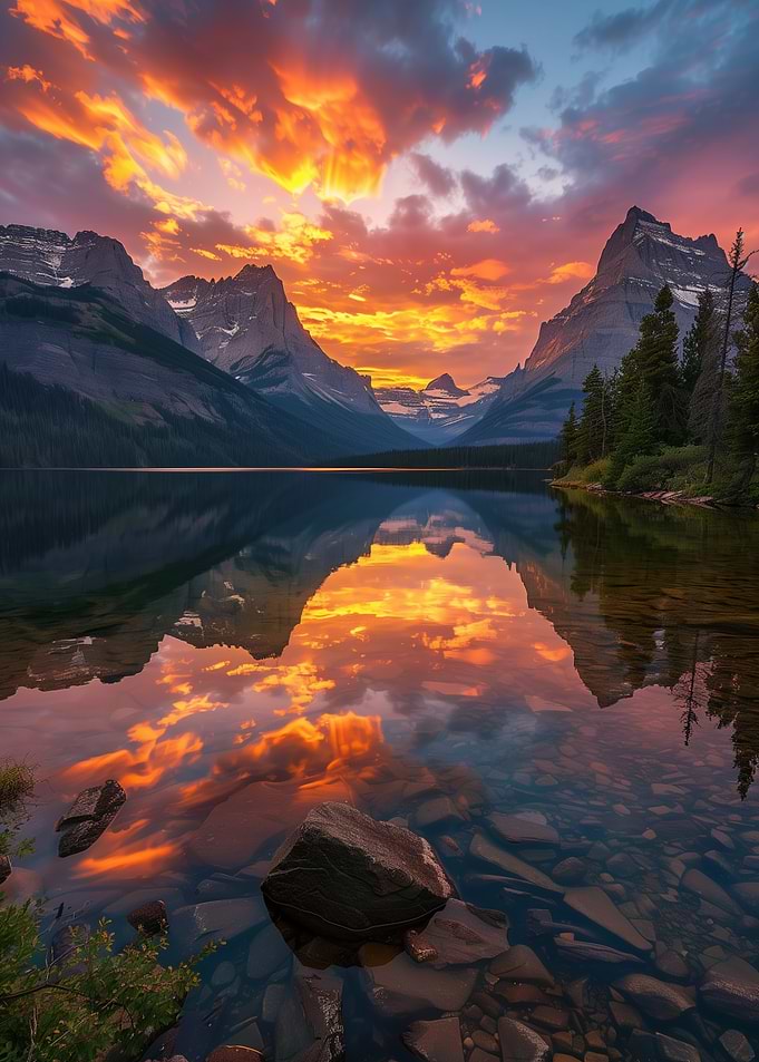 Mountain Lake Sunset