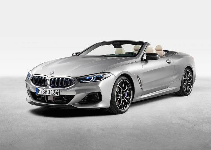 Silver BMW 8 Series Convertible