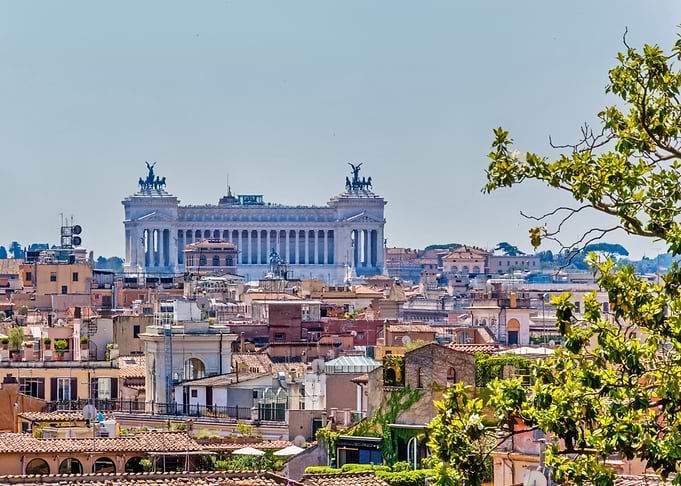 Rome Cityscape with Monument