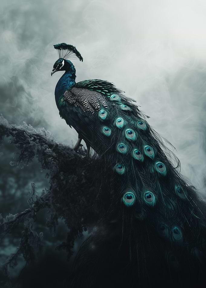 Peacock in Fog