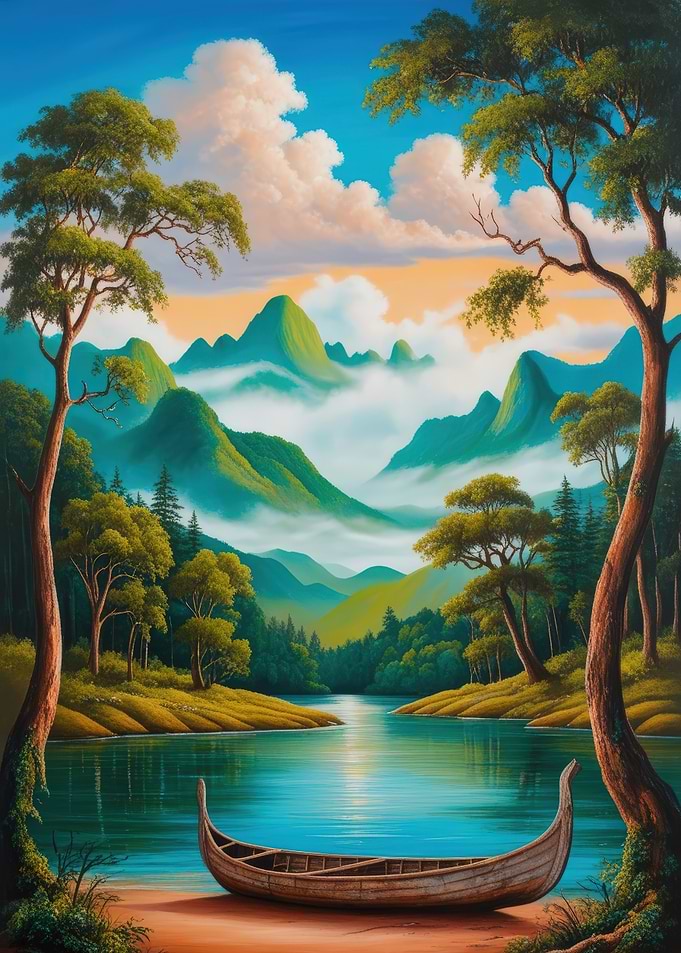 Serene Mountain Lake