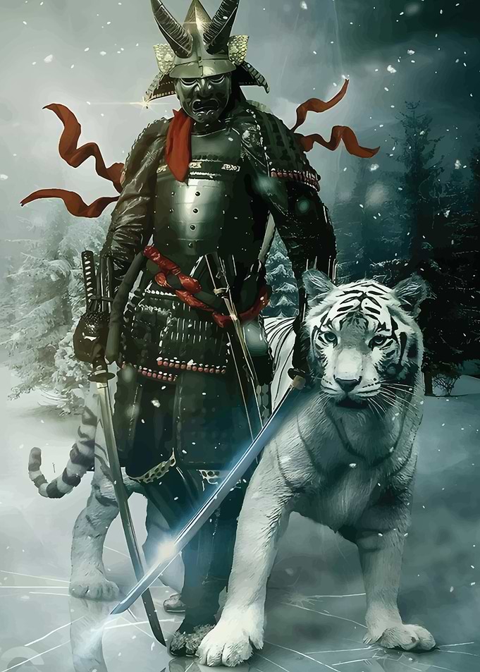 Samurai and White Tiger