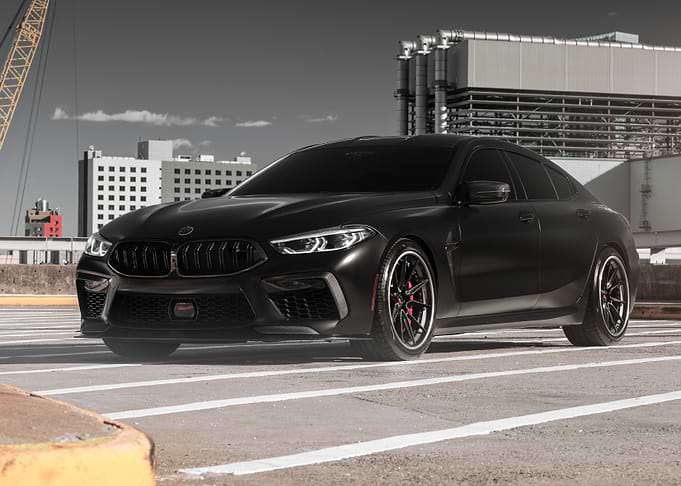 Black BMW M8 Gran Coupe