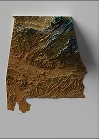Alabama Topographic Map