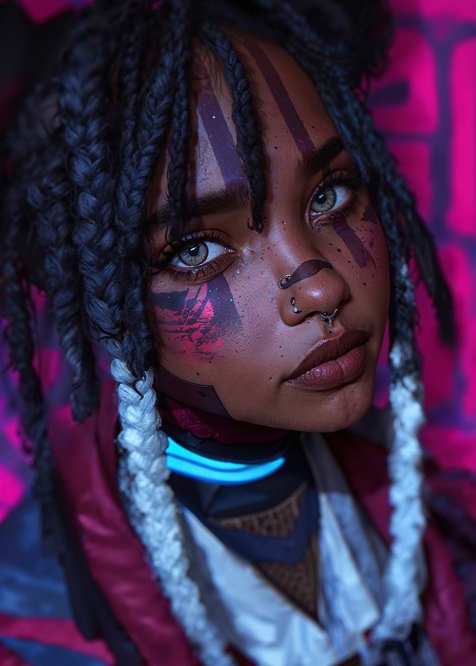 Cyberpunk Woman Portrait