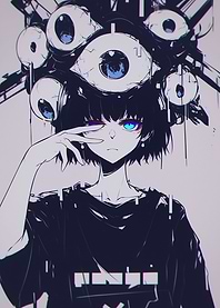 Anime Girl with Eyes